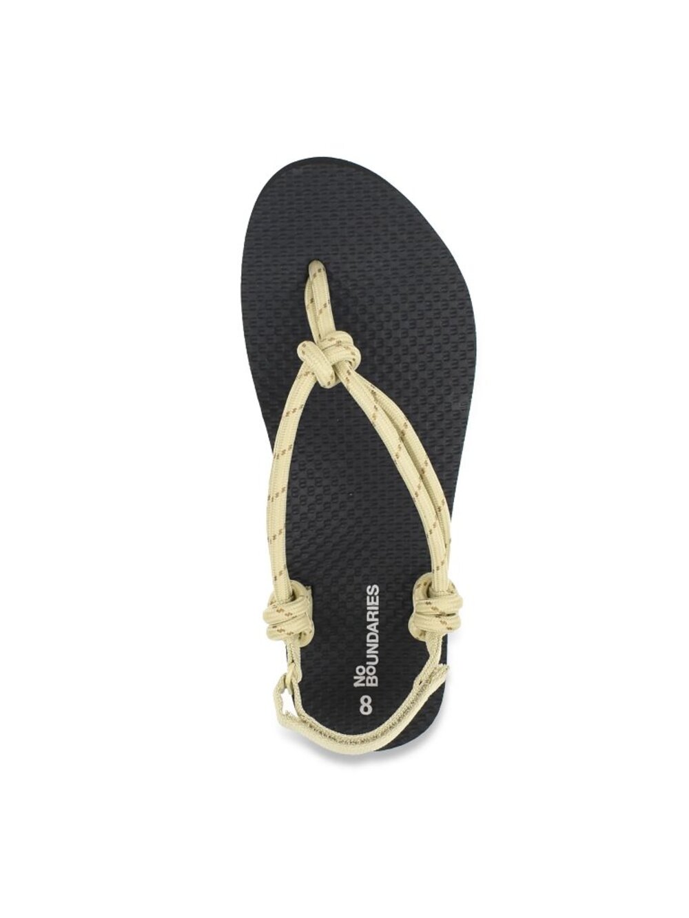 No Boundaries Womens Rope Thong Sandal Beige Size 6
